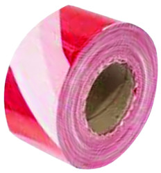 Taśma odgradzająca szerokość 75mm Czerwony/biały Taśma odgradzająca RS PRO PE