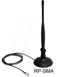 88413 WLAN Antenna RP-SMA, 4 dBi, omnidirectional