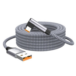 KABEL USB - USB-C 5M 6A WTYK KĄTOWY (KU-C-50-K)
