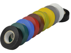 Taśma izolacyjna PCV MIX kolor kpl=10szt. 19mm/20m