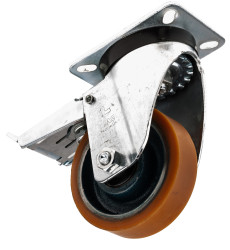 Koło samonastawne średnica kabla 100mm Płyta LAG 300kg wysokość całkowita 137mm