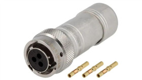 Rt06123snh-K Złącze Okrągłe Wtyk Na Przewód 3Pin Żeński Zaciskanie Ip67