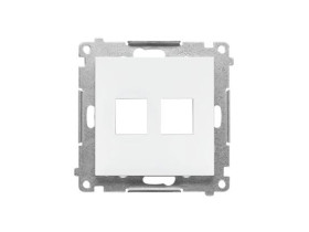 SIMON 55 Pokrywa gniazd teleinformatycznych na Keystone płaska podwójna biały mat TKP2.01/111 KONTAKT SIMON