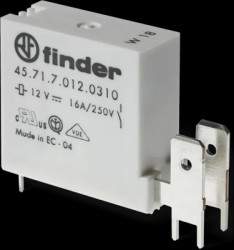 Relay, 1 Form A (N/O) + 1 Form B (N/C), 24 V (DC), 1.6 kΩ, 16 A, 400 V (AC), 45.71.7.024.1310