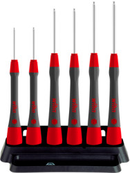 Screwdriver kit, 0.9 mm, 1.3 mm, 1.5 mm, 2 mm, 2.5 mm, 3 mm, hexagon, BL 60 mm, 264PK601