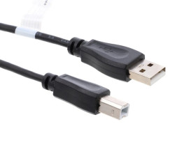 Kabel USB A wtyk - USB B wtyk 2.0 czarny AK-300105-018-S /1,8m/