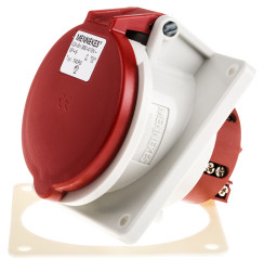 Złącze przemysłowe - zasilające 32A Gniazdo 400 V 7P Żeński MENNEKES Czerwony Montaż na panelu IP44