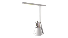 Lampka Biurkowa Kiki Led, Barwa Światła Regulowana, Organizer K-Bl1066 Biały...