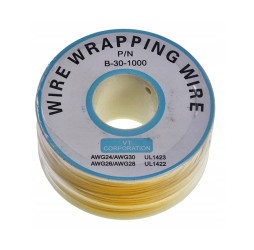 KYNAR Wrapping Wire AWG 0.24mm 200m Reel, Yellow
