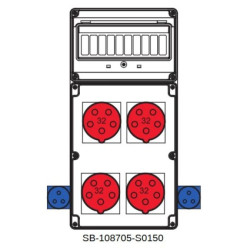 Rozdzielnica 4x5x32A 2x3x16A INA=32A IP54 SB-108705-S0150-54