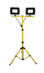 Naświetlacz 2x20W LED 3600lm, 4000K, IP65 1,5m przewód gumowy, na statywie / 47009