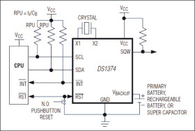 I²C, 32-Bit Binary Counter Watchdog RTC with Trickle Charger and Reset Input/Output
