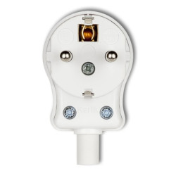 WTYCZKI Wtyczka kątowa UNI-SCHUKO, skręcana biały WK-1us