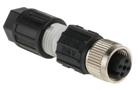 Złącze wielostykowe przemysłowe 4-pinowe M12 Montaż na kablu Gniazdo Phoenix Contact