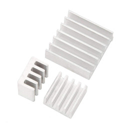 Set of 3 passive aluminum heat sinks for Raspberry Pi A + B with thermally conductive special adhesive foil