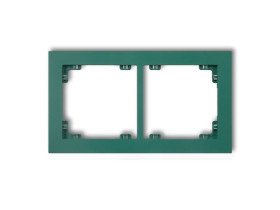 DECO Ramka 2 podwójna uniwersalna z tworzywa DECO Pastel Matt szmaragdowy 51DR-2 KARLIK
