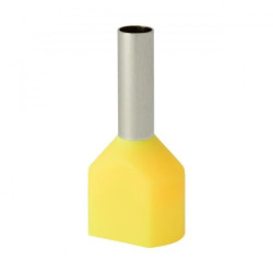 Końcówka tulejkowa izolowana HI 2x2,5/10-zo żółta (100 szt.) Al/Cu
