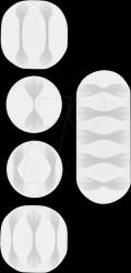 70681 Cable management set, white