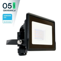 Projektor LED 10W 735lm 6500K Dioda SAMSUNG IP65 Czarny 5 Lat Gwarancji 20306