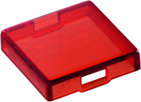 Cap, square, (L x W x H) 15 x 15 x 3.8 mm, red, for pushbutton switch, 5.49.275.036/1301