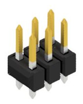 Pin header, 6 pole, pitch 2.54 mm, straight, black, 10054340