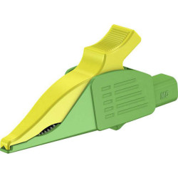 St&#xE4;ubli 669575-20 XDK-1033 Clip Terminal, green/yellow, brass, serrated jaw
