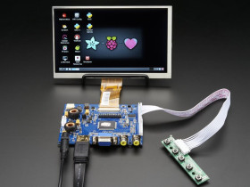 Adafruit HDMI 4 Pi: 7" Display &amp; Audio 1024x600 - HDMI/VGA/NTSC/PAL