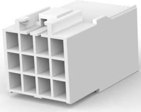 Socket housing, 12 pole, pitch 3.96 mm, straight, natural, 176289-1