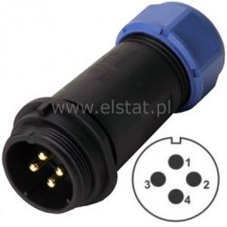 Złącze przemysłowe SP2111/P4I WT kabel ( 4P 30A )
