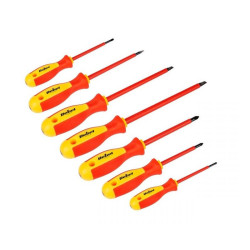 ZESTAW WKRĘTAKÓW DLA ELEKTRYKA 7 CZĘŚCI IZOLOWANE 1000V REBEL