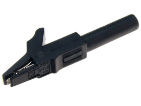 Krokodylek 27.258.2 czarny;56mm; wtykany(gn. bananowe 4mm);15A/300V