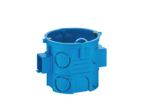 Puszka podtynkowa S60Dw 60 mm głęboka szeregowa z wkrętami niebieska 34069203 SIMET