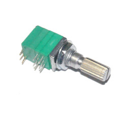 POTENCJOMETR OBROTOWY 2x 50k B LINIOWY Z WYŁĄCZNIKIEM L-20 9x11