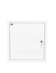 Rozdzielnia podtynkowa metalowa 2 X TL 1F + 15 zabezpieczeń zamek pełne drzwi RAL 9003 A-RW17/PD