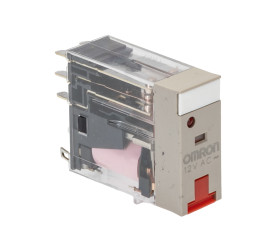 Przekaźnik monostabilny 12V ac DPDT Omron 5 A 900mW, Wciskane 65 Ω Wciskane