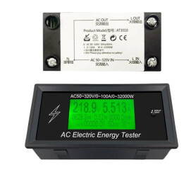 Panelowy woltomierz AC 320V amperomierz 100A + Bluetooth