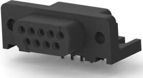 D-Sub socket, 9 pole, standard, equipped, angled, solder pin, 5745131-1