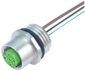 Przemysłowe złącza okrągłe 4-pinowe M12 Montaż przedni Gniazdo Murrelektronik Limited