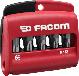 Zestaw końcówek do wkrętaka Torx l. elementów: 10 Wiertło Facom