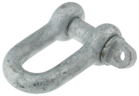 Szekla , materiał: stal ocynkowana 5.5t średnica styku 1-1/4cal średnica szekli 1-1/8cal Pin śruby Klamra D rozstaw