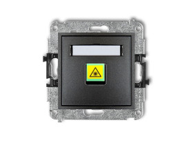 MINI Gniazdo światłowowode/optyczne pojedyncze grafitowy 11MGOP-1 KARLIK