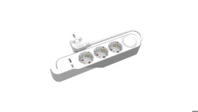 Przedłużacz Stały 3X Z Włącznikiem Oraz Gniazdami Usb A Usb C 3M Schuko...