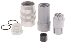 Gniazdo Din 12 -pinowe Żeński Montaż na kablu M26 60 V AC