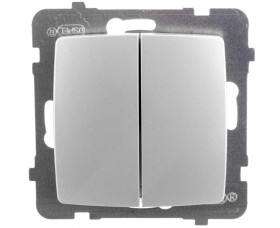 KARO Łącznik schodowy + pojedynczy srebrny perłowy ŁP-9S/m/43