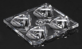 Soczewka LED 4-LEDowa 50 x 50 x 8mm, do użytku z NVSxx19B, NVSxx19C, Ledil, seria: Strada-Module