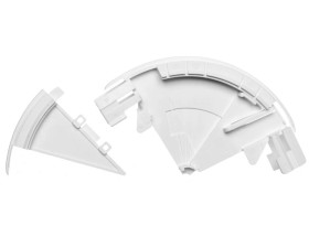 Naroże kanału zewnętrzne regulowane DLP 65x195 /1x przegroda/ 010633