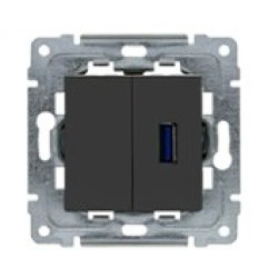 DANTE Gniazdo multimedialne USB grafit 456051