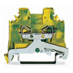 WAGO 280-107 5mm Ground Terminal Block Green-yellow AWG 28-14