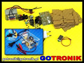 Zasilacz regulowany LM317 - kompletny zestaw