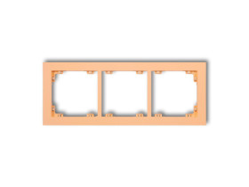 DECO Ramka 3 potrójna uniwersalna z tworzywa DECO Pastel Matt brzoskwiniowy 45DR-3 KARLIK